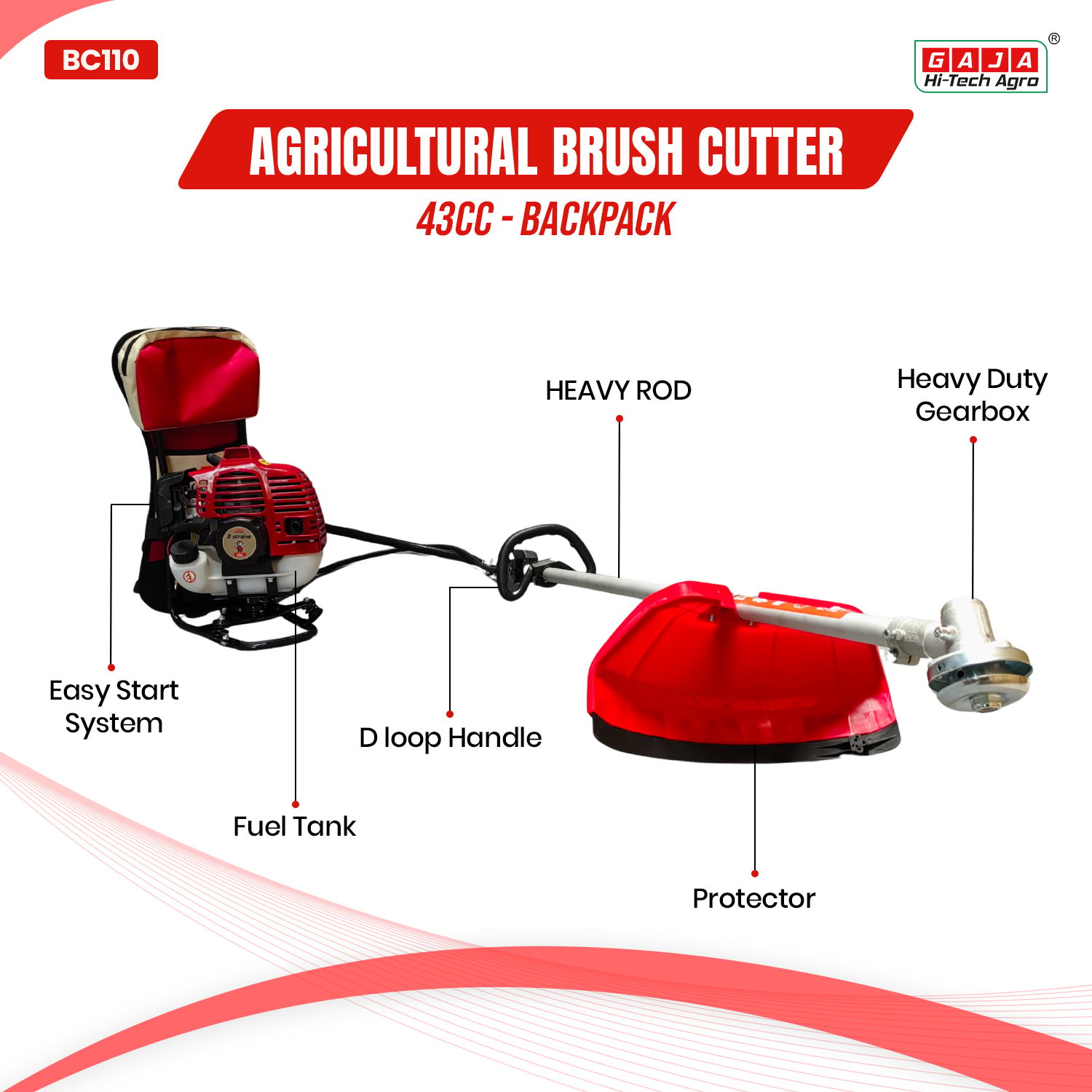 Brush Cutter BC-110 BP Back Pack Petrol