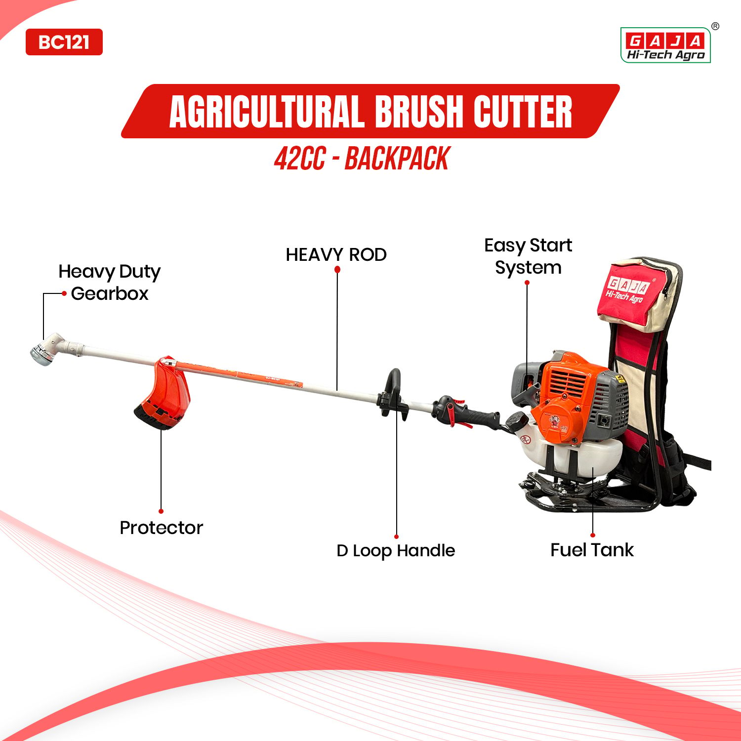 Brush Cutter BC-121 BP Back Pack Petrol