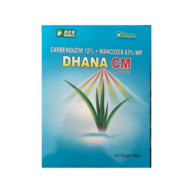 Dhana CM Fungicide (Carbendazim 12% + Mancozeb 63% WP) Dhana CM Fungicide (Carbendazim 12% + Mancozeb 63% WP)