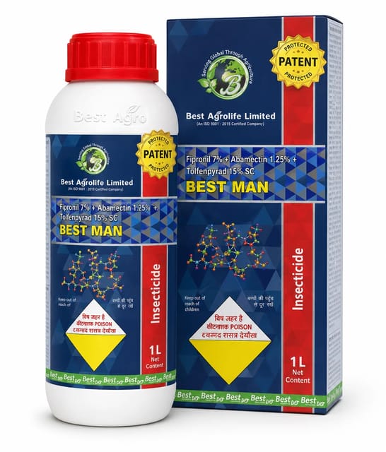 BEST MAN Insecticide (Fipronil 7% + Abamectin 1.25% + Tolfenpyrad 15% SC)